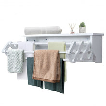 Load image into Gallery viewer, Wall-Mounted Folding Clothes Towel Drying Rack