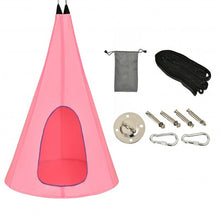 Load image into Gallery viewer, 32" Kids Nest Swing Chair Hanging Hammock Seat for Indoor and Outdoor-Pink