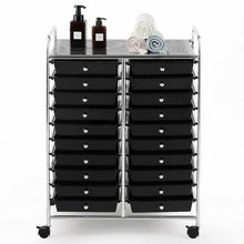 Load image into Gallery viewer, 20 Drawers Storage Rolling Cart Studio Organizer-Black