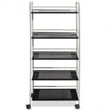 Load image into Gallery viewer, 5 Tiers Shelving Display Rack Rolling Cart