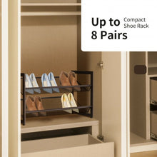 Load image into Gallery viewer, Adjustable to Flat or Slant Shoe Organizer Stand-2-Tier