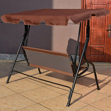 Load image into Gallery viewer, 3 Seats Patio Canopy Swing-coffee