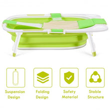 Load image into Gallery viewer, Baby Folding Collapsible Portable Bathtub w/ Block-Green