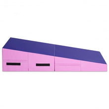 Load image into Gallery viewer, Folding Incline Tumbling Wedge Gymnastics Exercise Mat-Purple