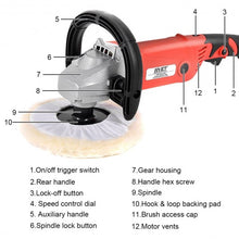 Load image into Gallery viewer, 7" Electric 6 Variable Speed Car Boat Polisher w/Case
