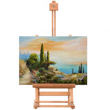 Load image into Gallery viewer, Adjustable Portable Wood Tabletop Easel H-Frame for Artist Painting Display