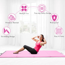 Load image into Gallery viewer, 4' x 8' x 2 Inch Gymnastics Mat Thick Folding Panel Aerobics Exercise Mat-Pink