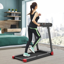 Load image into Gallery viewer, Folding Electric Compact Walking Treadmill with APP Control Speaker-Red