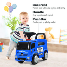 Load image into Gallery viewer, Mercedes Benz Kids Ride On Push Licensed Police Car-Blue