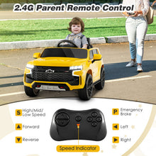 Load image into Gallery viewer, 12V Kids Ride on Car with 2.4G Remote Control-Yellow