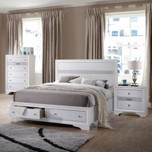 Load image into Gallery viewer, King Size Bed Wood Frame with Tall Headboard and Drawer