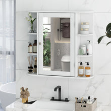 Load image into Gallery viewer, Multipurpose Mount Wall Mirror Bathroom Storage Cabinet-White