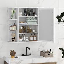 Load image into Gallery viewer, Multipurpose Mount Wall Mirror Bathroom Storage Cabinet-White