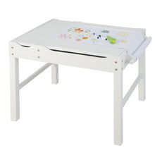 Load image into Gallery viewer, Wooden Kids Multi Activity Play Table with Storage Paper Roll-White