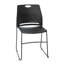 Load image into Gallery viewer, Modern Commercial Grade Contoured Stack Chair with Sled Base
