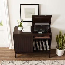 Load image into Gallery viewer, Asher Record Storage Media Console Dark Brown

