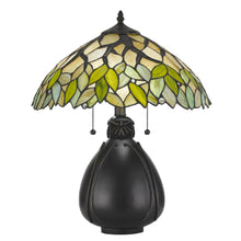 Load image into Gallery viewer, 60W X 2 Tiffany Table Lamp 19.25" Height Resin Table Lamp in Tiffany Finish
