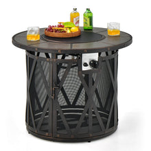 Load image into Gallery viewer, 32 Inch 30000BTU Fire Pit Table with Fire Glasses and PVC Cover
