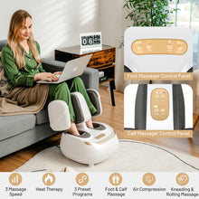 Load image into Gallery viewer, 2-in-1 Foot and Calf Massager with Heat Function-White
