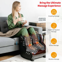 Load image into Gallery viewer, Shiatsu Foot and Calf Massager with Compression Kneading Heating and Vibrating -Red
