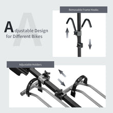 Load image into Gallery viewer, 2-Bike Hitch Mount Bike Rack for 1-1/4 Inch or 2 Inch Receiver-Black

