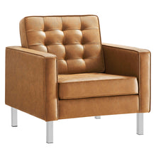Load image into Gallery viewer, Loft Tufted Vegan Leather Armchair by Modway
