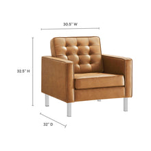 Load image into Gallery viewer, Loft Tufted Vegan Leather Armchair by Modway
