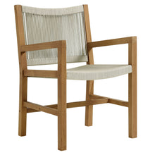 Load image into Gallery viewer, Vienna Outdoor Patio Teak and Rope Dining Armchairs Set of 2 by Modway
