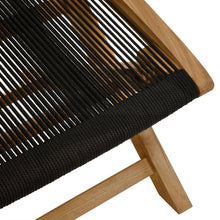 Load image into Gallery viewer, Vienna Outdoor Patio Teak and Rope Folding Ottoman by Modway
