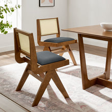 Load image into Gallery viewer, Thera Vegan Leather and Cane Dining Side Chairs Set of 2 by Modway
