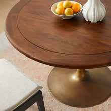 Load image into Gallery viewer, Lippa 48" Round Pedestal Solid Wood and Metal Dining Table by Modway
