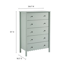 Load image into Gallery viewer, Emmeline Scalloped 5-Drawer Chest by Modway

