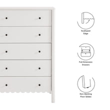 Load image into Gallery viewer, Emmeline Scalloped 5-Drawer Chest by Modway
