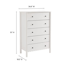 Load image into Gallery viewer, Emmeline Scalloped 5-Drawer Chest by Modway
