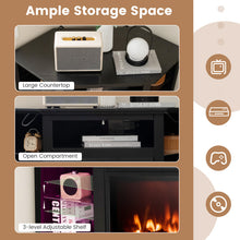 Load image into Gallery viewer, Fireplace Corner TV Stand with LED Lights and Smart APP Control for 50 Inches TV-Black

