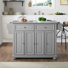 Load image into Gallery viewer, Alexandria Granite Top Full Size Kitchen Island/Cart Gray/Gray
