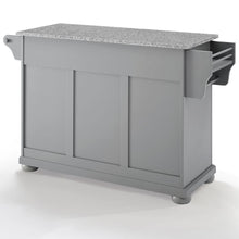 Load image into Gallery viewer, Alexandria Granite Top Full Size Kitchen Island/Cart Gray/Gray
