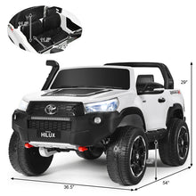Load image into Gallery viewer, 24V Licensed Toyota Hilux Ride On Truck Car 2-Seater 4WD with Remote White
