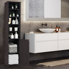 Load image into Gallery viewer, 72 Inches Free Standing Tall Floor Bathroom Storage Cabinet-Coffee
