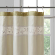 Load image into Gallery viewer, Faux Silk Embroidered Floral Shower Curtain -72X72" MP70-1918 By Olliix
