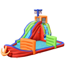Load image into Gallery viewer, 6-in-1 Kids Pirate Ship Water Slide Inflatable Bounce House with Water Guns Without Blower
