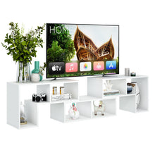 Load image into Gallery viewer, 3 Pieces TV Stand Console Entertainment Center for TVs up To 65 Inch with Bookcase Shelves-White
