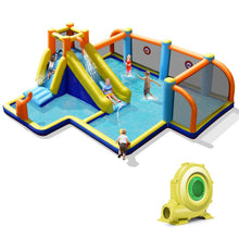 Load image into Gallery viewer, Giant Soccer-Themed Inflatable Water Slide with 735W Blower
