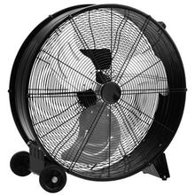 Load image into Gallery viewer, 3-Speed 24 Inch Industrial Drum Fan with Aluminum Blades-Black
