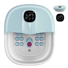 Load image into Gallery viewer, Folding Foot Spa Basin with Heat Bubble Roller Massage Temp and Time Set-Light Blue
