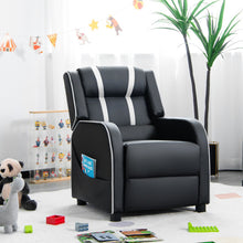 Load image into Gallery viewer, Kids Recliner Chair with Side Pockets and Footrest-White
