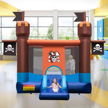 Load image into Gallery viewer, Pirate-Themed Inflatable Bounce Castle with Large Jumping Area and 735W Blower
