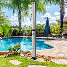 Load image into Gallery viewer, 7.2 Feet Solar-Heated Outdoor Shower with Free-Rotating Shower Head-Silver
