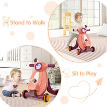 Load image into Gallery viewer, 2 in 1 Baby Sit to Stand Learning Walker with Lights and Sounds-Pink
