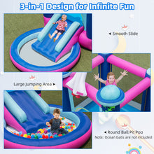 Load image into Gallery viewer, 3-in-1 Inflatable Space-themed Bounce House with 480W Blower
